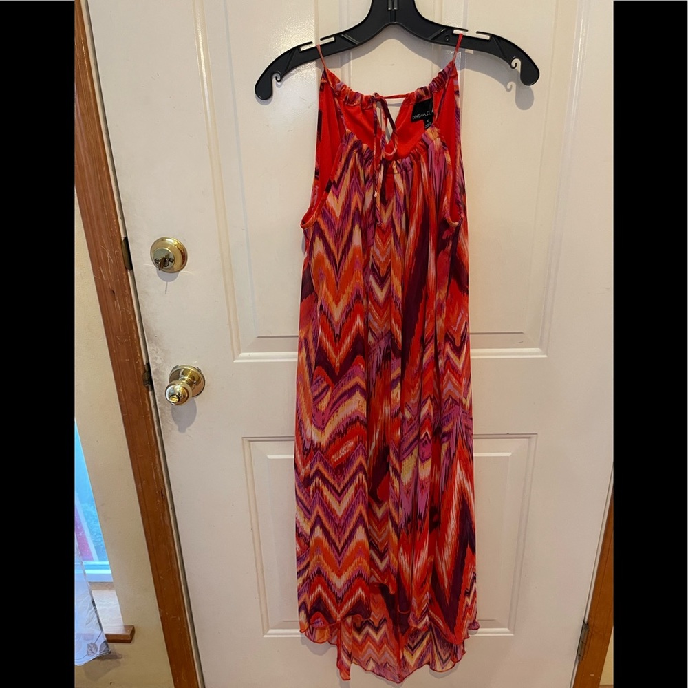 Size 6 - Cynthia Rowley red flowing high/low dress